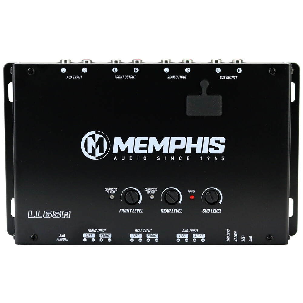 Memphis Audio LL6SA 6-Channel Line Level Adaptor w/ Aux Input Car Audio NEW