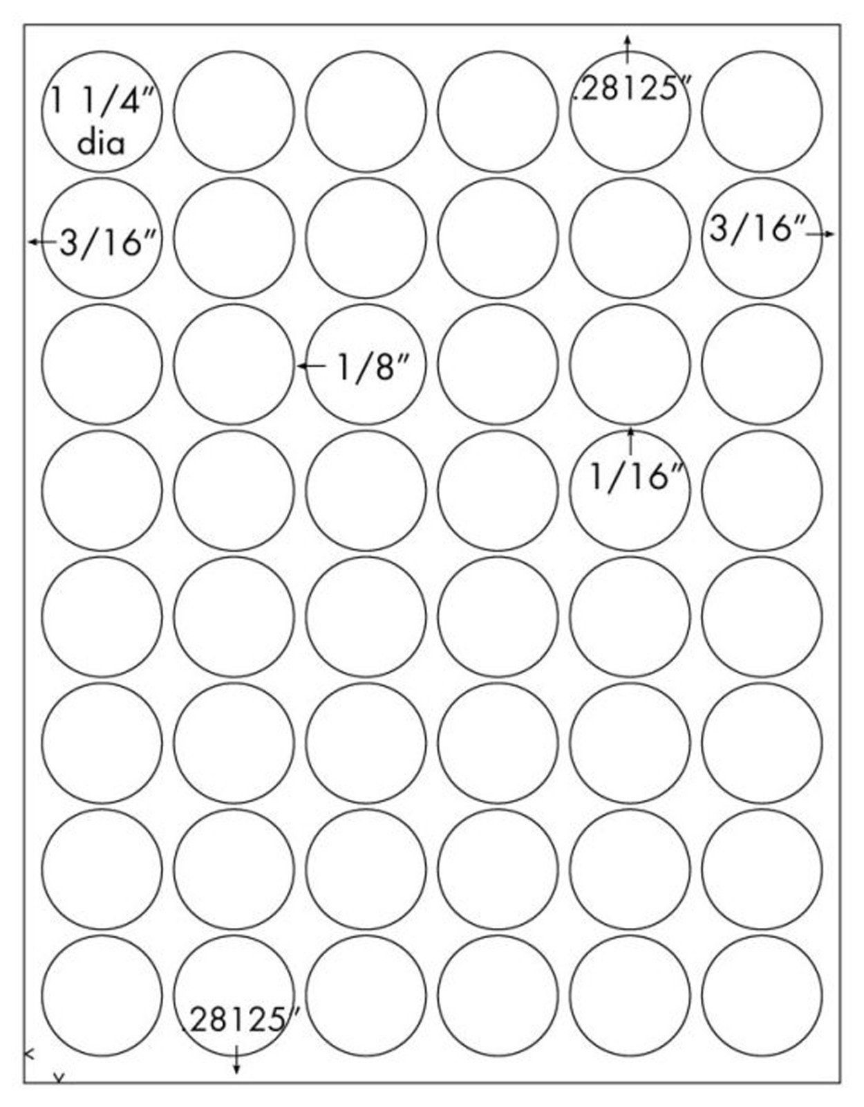 Clear Round Stickers 1.25 inch 1 1/4" Box Seals Labels 4292CM 50 Sheets