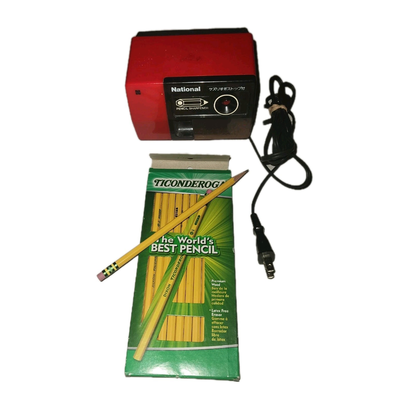 Vtg National Electric KP-51 Electric Pencil Sharpener With Free Pencils Japan