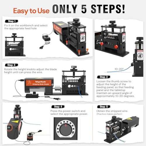 Automatic Wire Stripper Machine 6 Channels 5 Blades