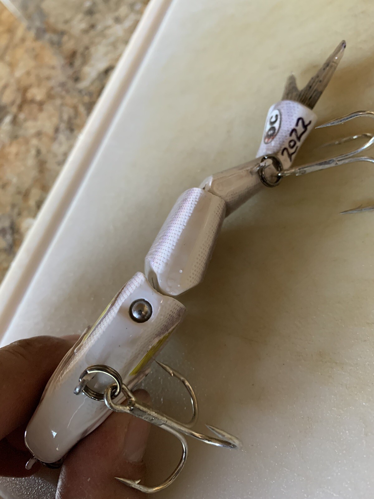 Pogie Lure SHAD Menhaden 2.30 oz. Orig. OC Swimbait White Bait 🔥BASS/Striper