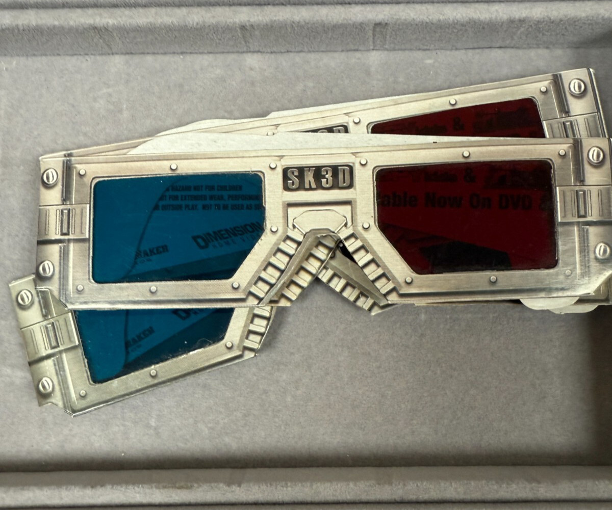 Vintage SK3D Anaglyph Red Blue Retro 3D Movie & Gaming Glasses Lot of 4 4564