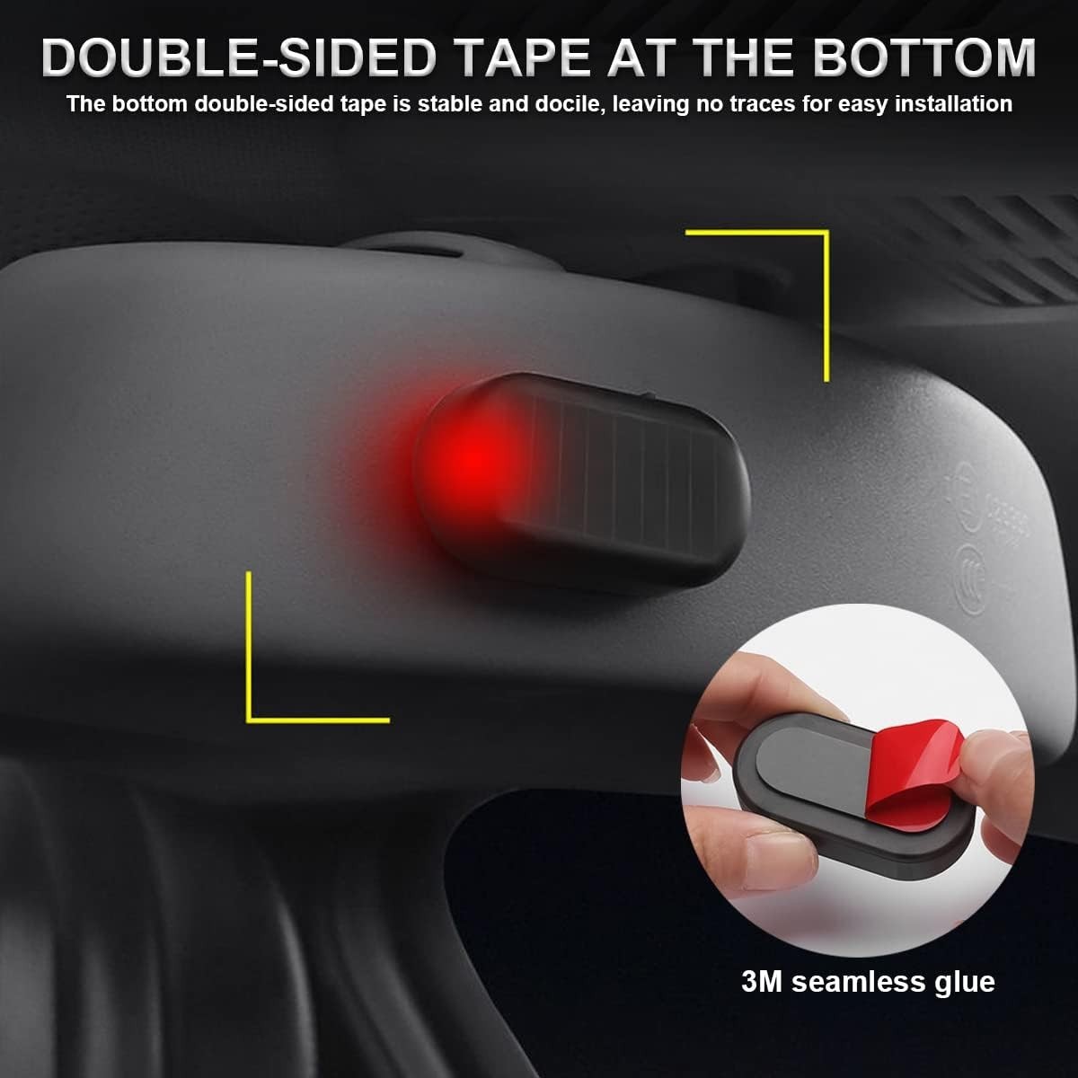 Innovative Solar & USB Car Alarm Light - Night Safety Solution for Vehicles
