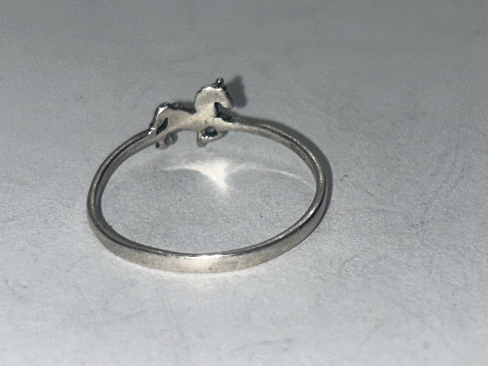 Sterling Silver Horse Ring 925 Size 8