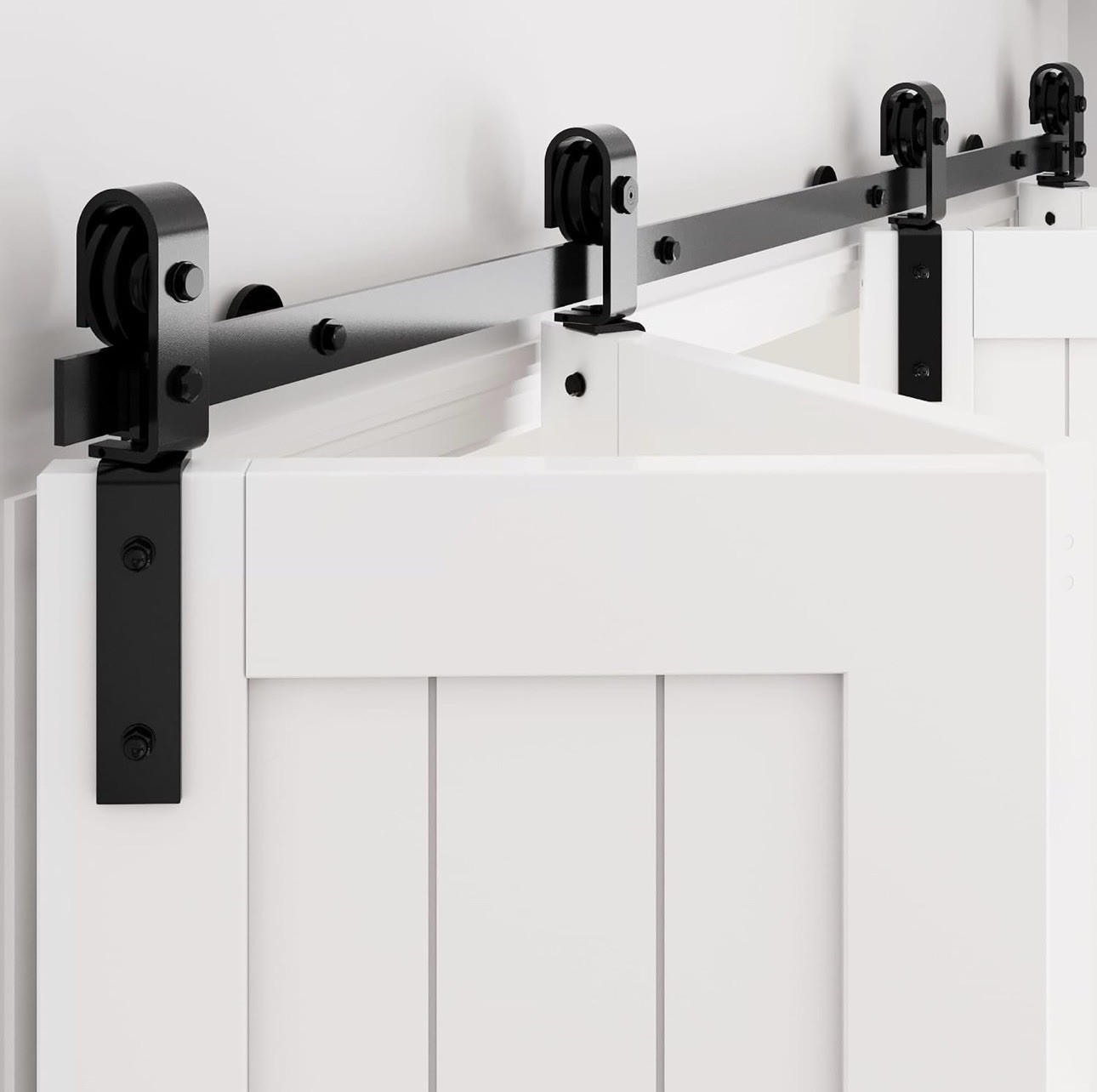 WINSOON 5FT / 60” Bi-Folding Barn Door Hardware Kit For 4 Doors - NEW!