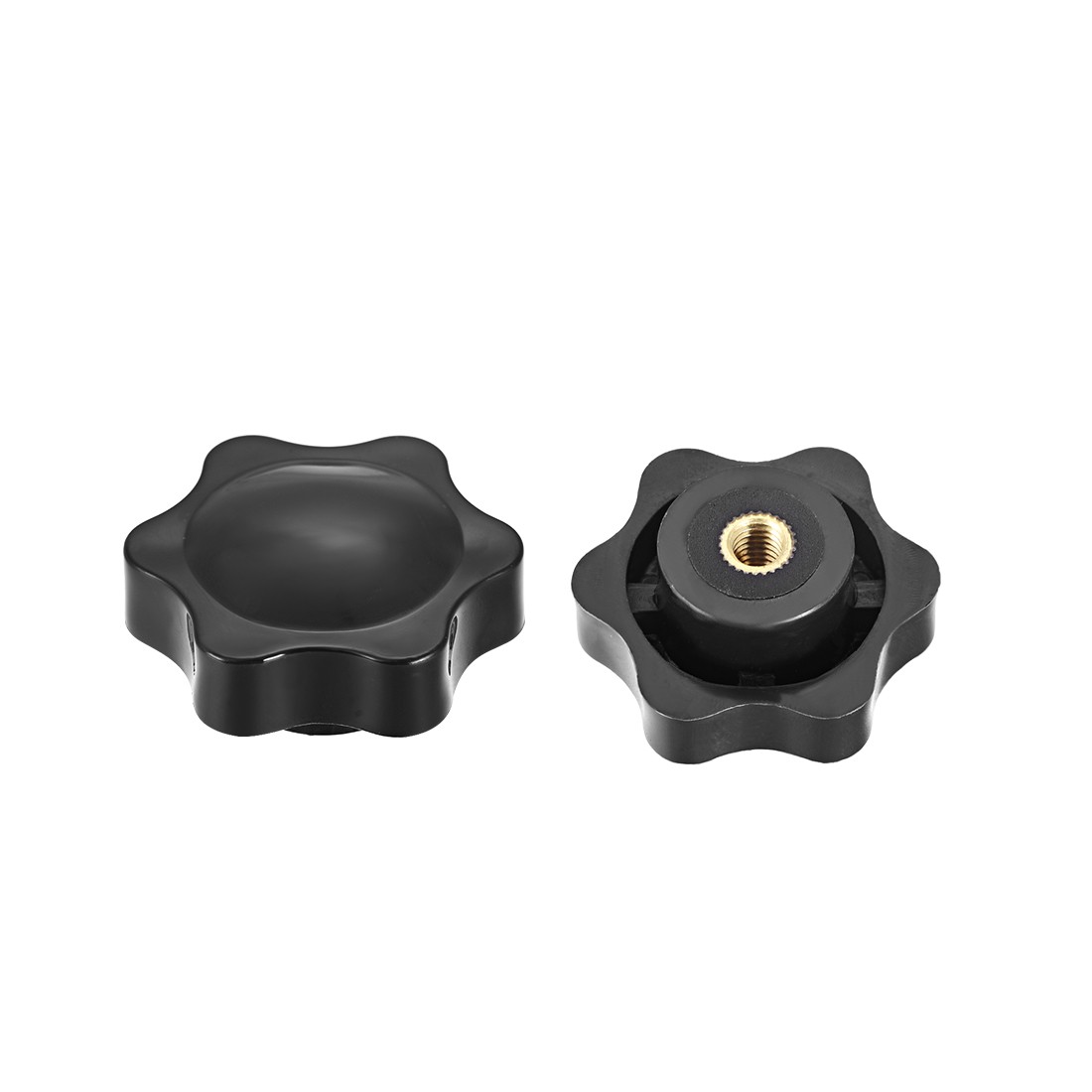 Screw locking handle handles threaded knobs M6 2 star pcs