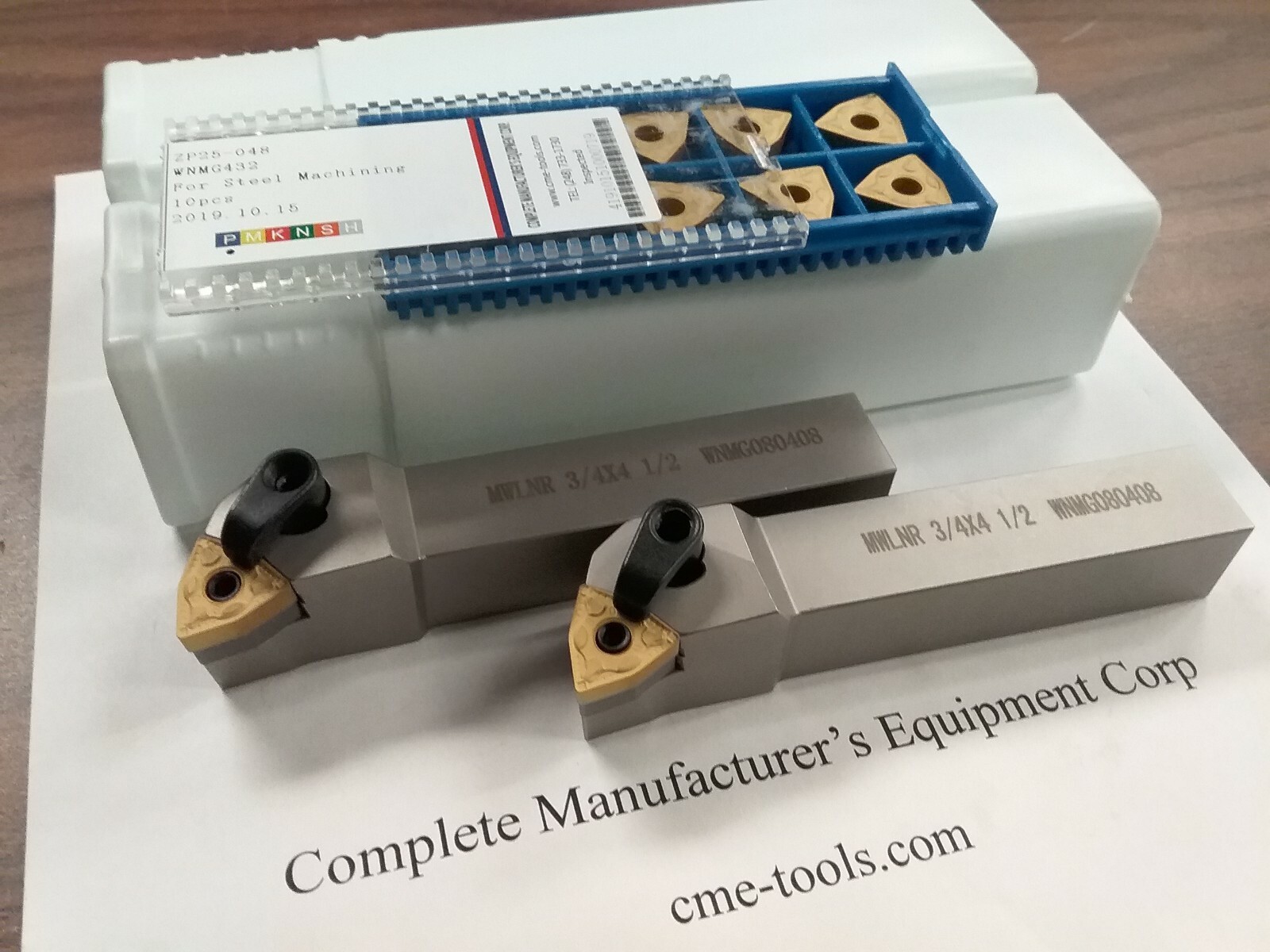 2pcs MWLNR 3/4"x4-1/2" Index Turning Tool, Extra 10pcs WNMG432 Inserts #MWLNR-34
