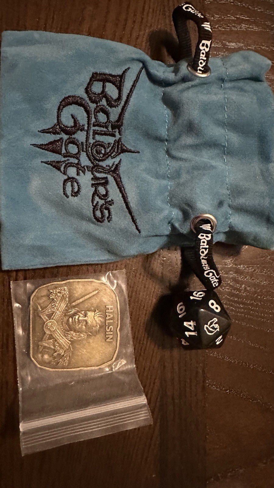 Baldurs Gate Dice Halsin Natures Wrath D20 Bag And Coin