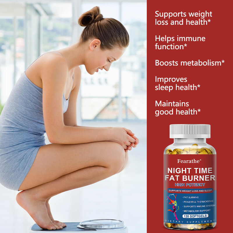 Night fat Burner 500mg, reduce abdominal fat and slim down, 120 capsules