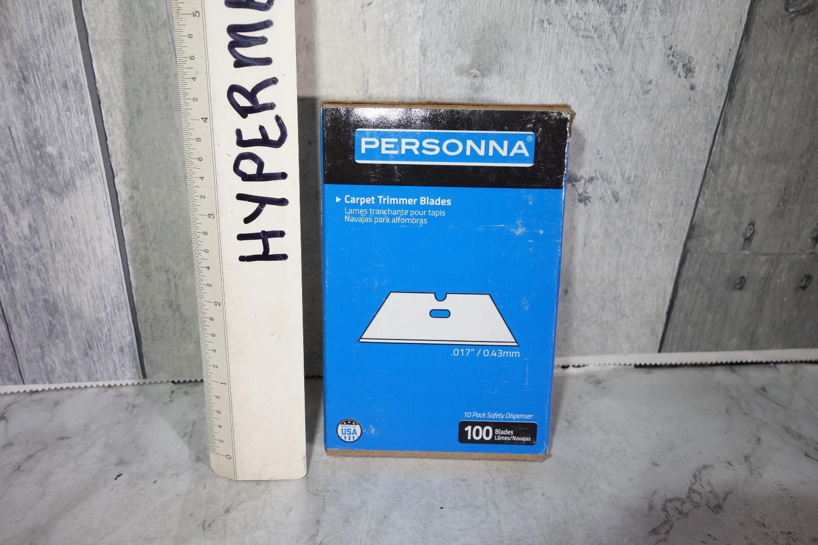 Personna 0.017" inch 0.43 mm Carpet Trimmer Blades (100 Pack) 61-0850