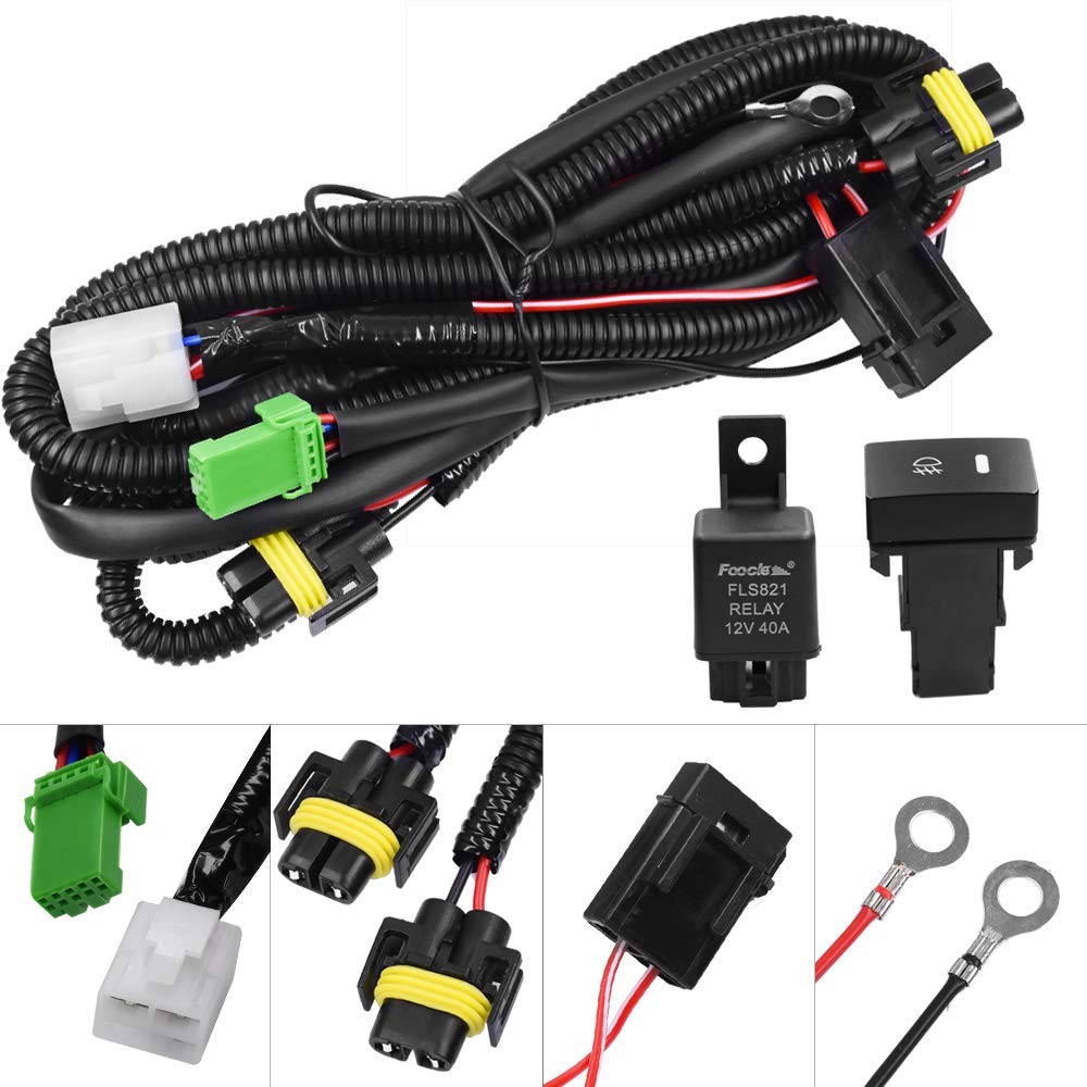 Fog Light Wiring Harness Relay Switch Kit