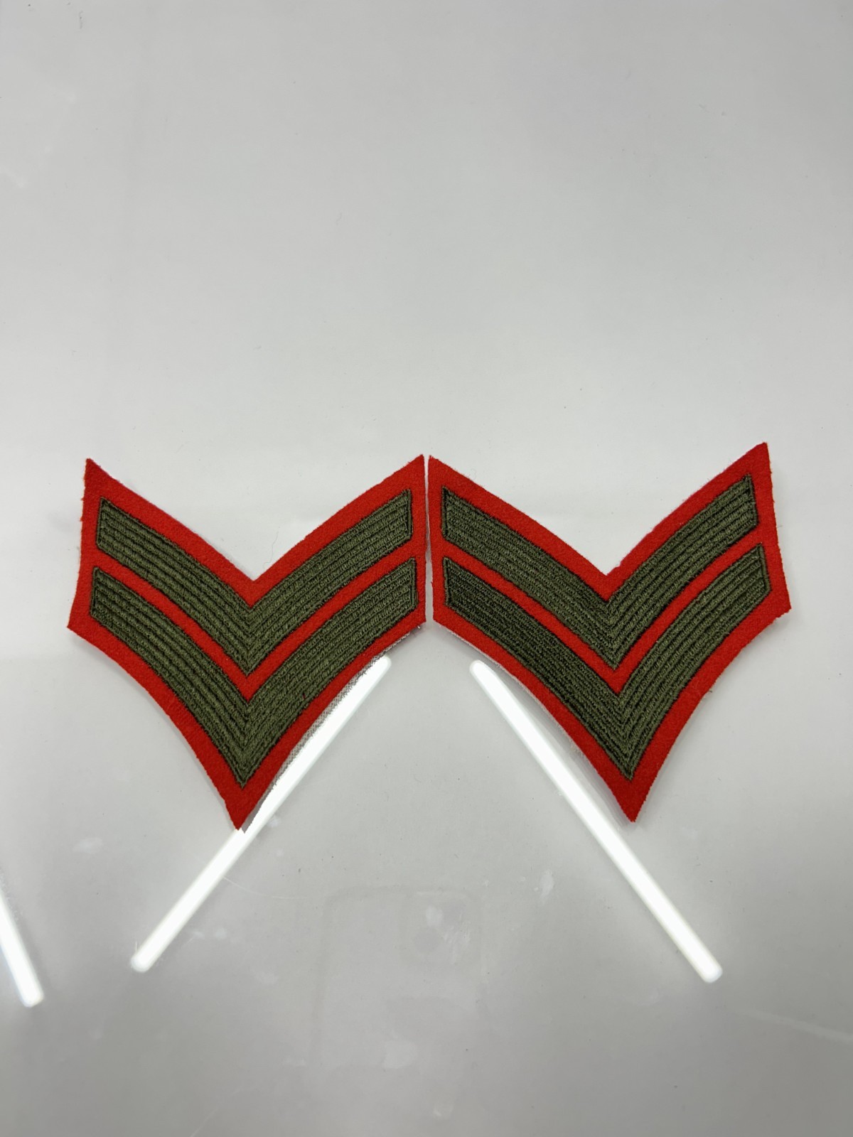 MARINE CORPS CORPORAL SHOULDER PATCHES ALPHA SERVICE DRESS UNIFORM CHEVRON