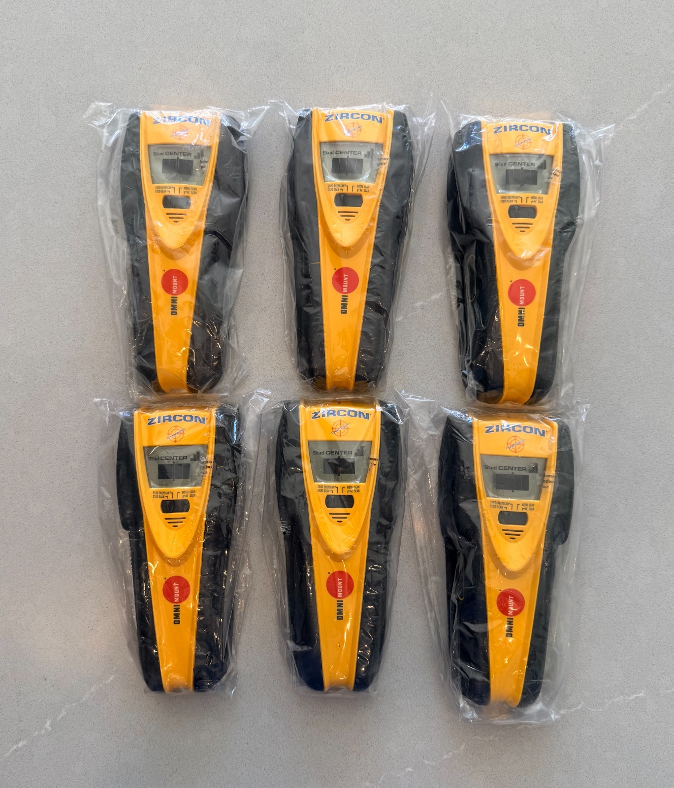 Lot of 6 Zircon stud sensor, MultiScanner OneStep multifunction stud finder- NEW