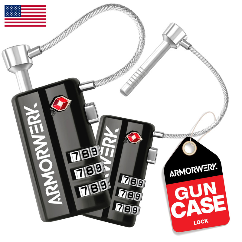 Armorwerk Professional Gun Case Lock 2 Pack Tsa Approved Gun Case Lock Durable
