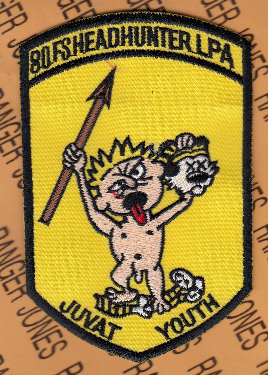USAF Air Force 80th Fighter Sq FS HEADHUNTERS LPA ~4.75" JUVAT YOUTH patch c/e