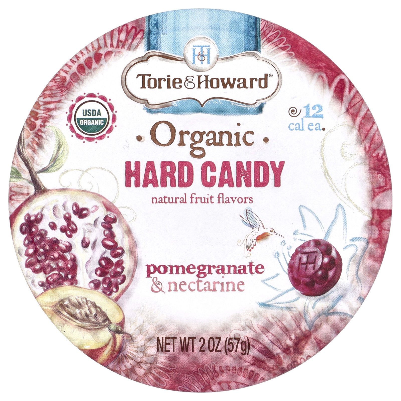 Organic Hard Candy, Pomegranate & Nectarine, 2 oz (57 g)