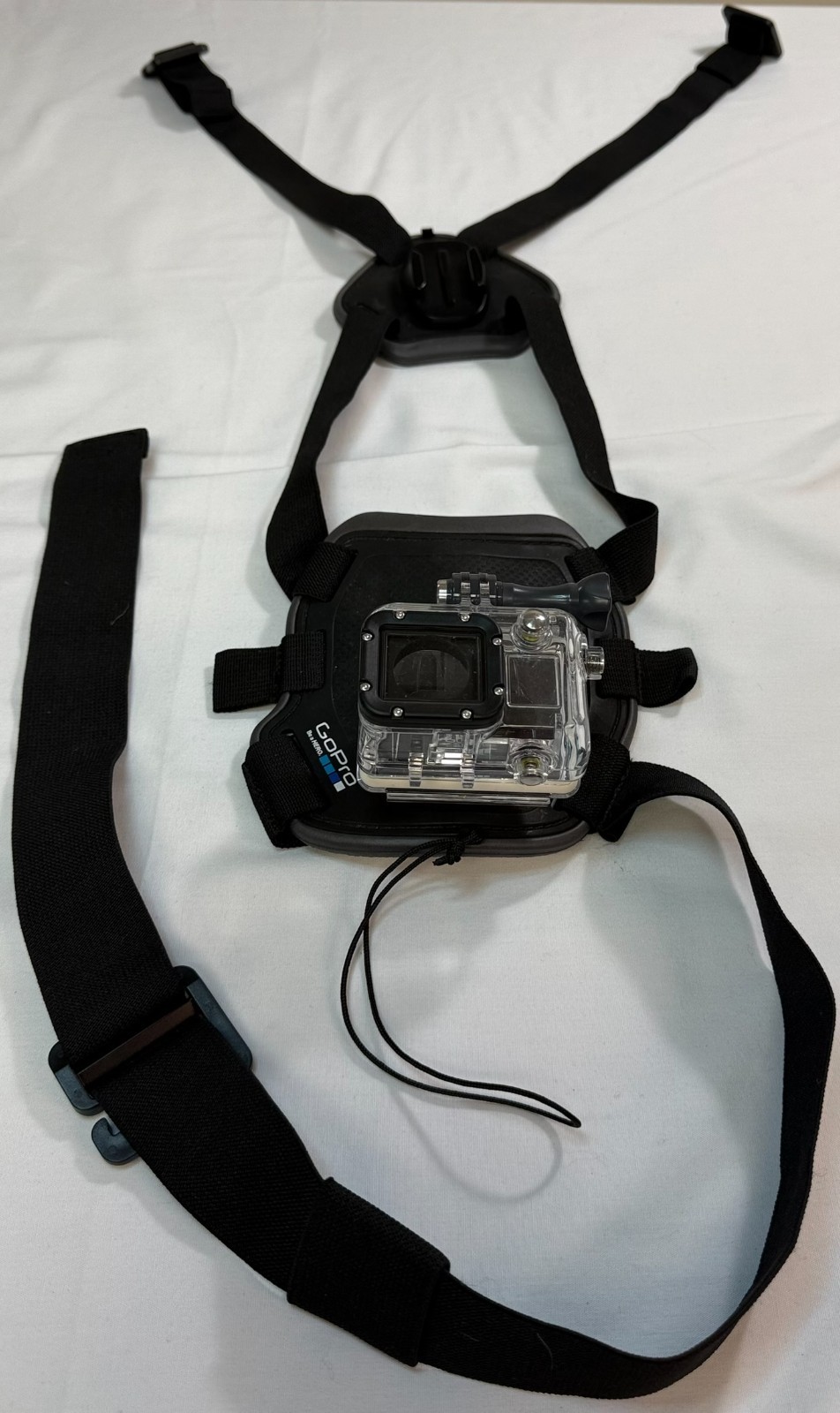 Genuine GoPro Fetch Dog Harness Action Camera Mount Black Adjust with Clear Case