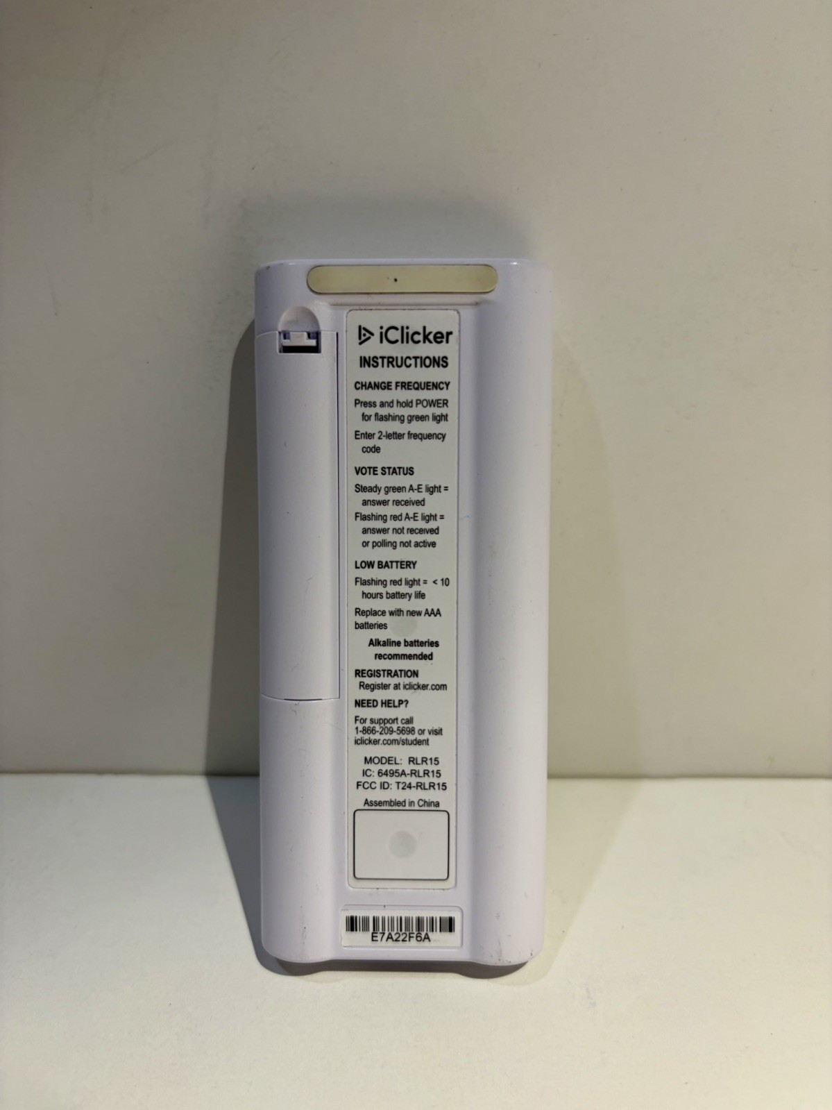 iClicker Plus RLR15 Student Classroom Response System Remote Control Unit Tested