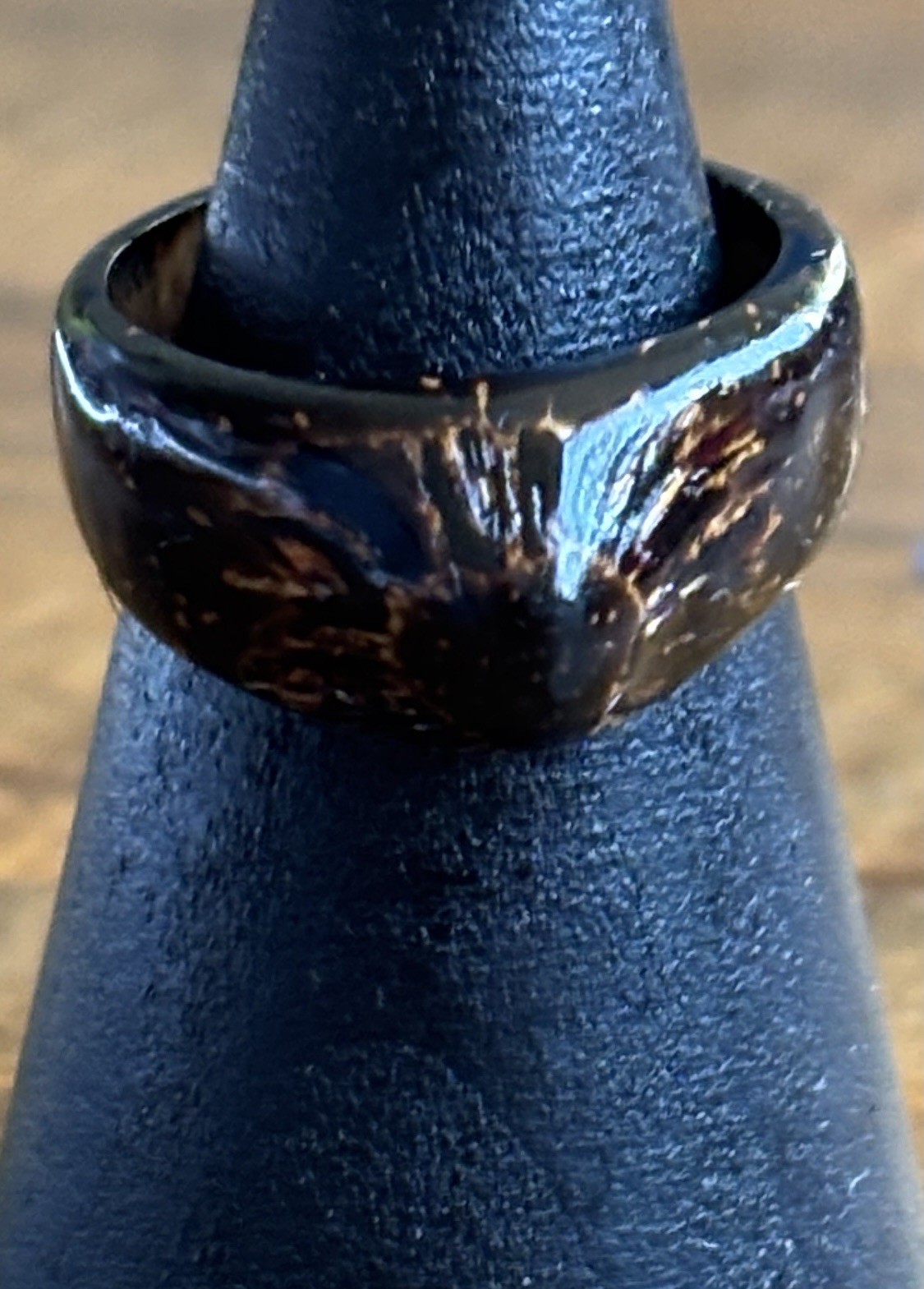 Handcrafted Coconut Shell Ring Size 3.75