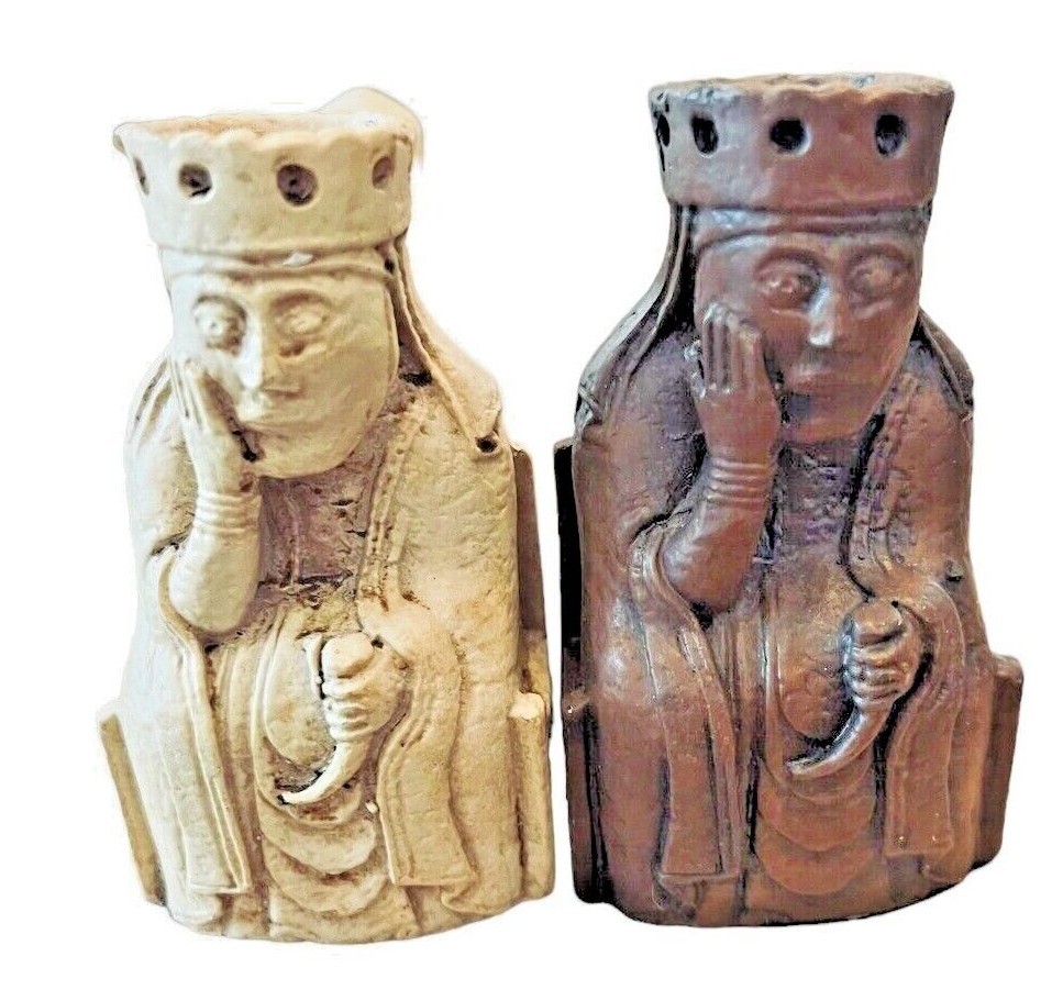 Isle of Lewis Chess Replacement Pieces Resin Replica King Queen Rook Bishop Pawn