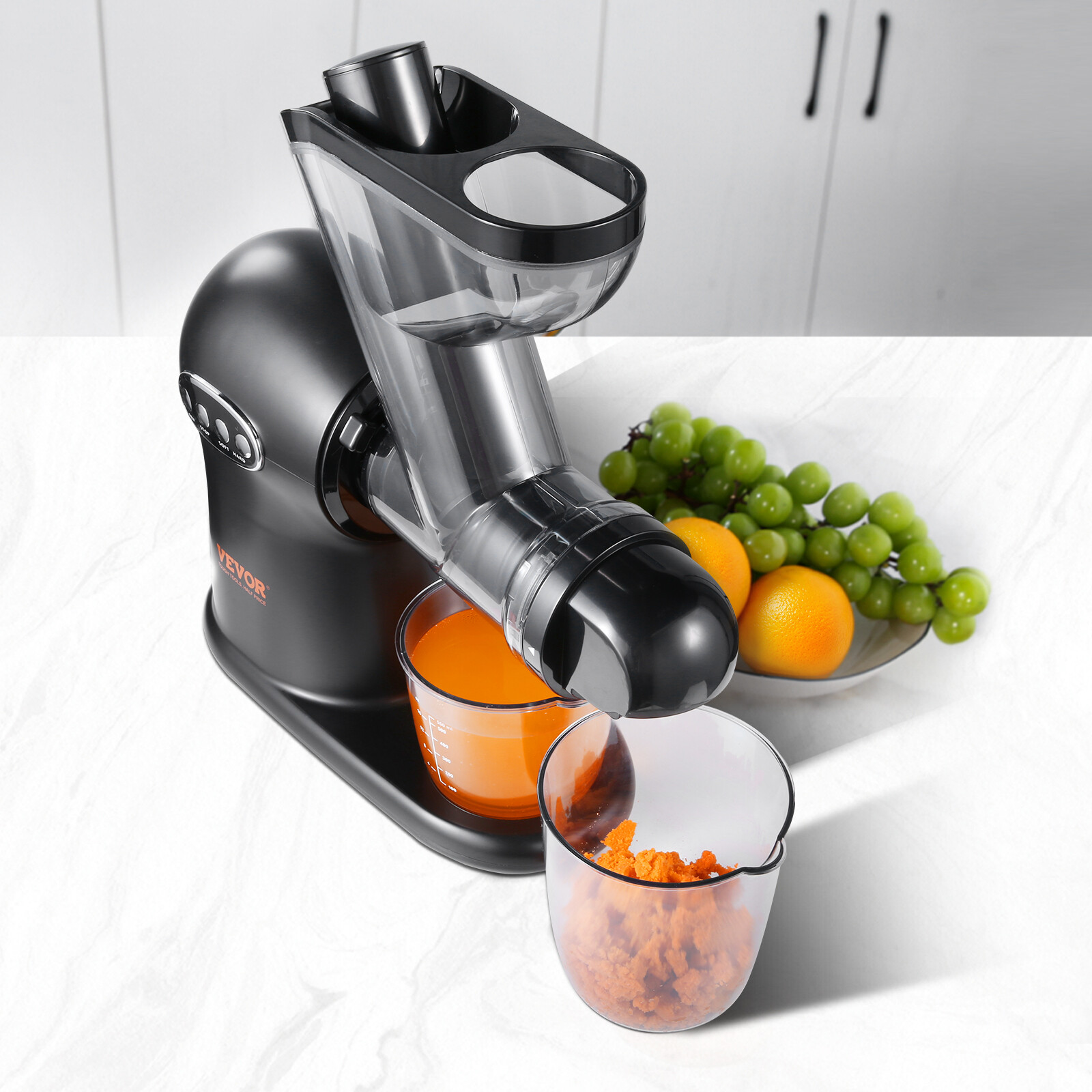 VEVOR Masticating Slow Juicer Electric Cold Press Squeezer Juice Extractor 200W