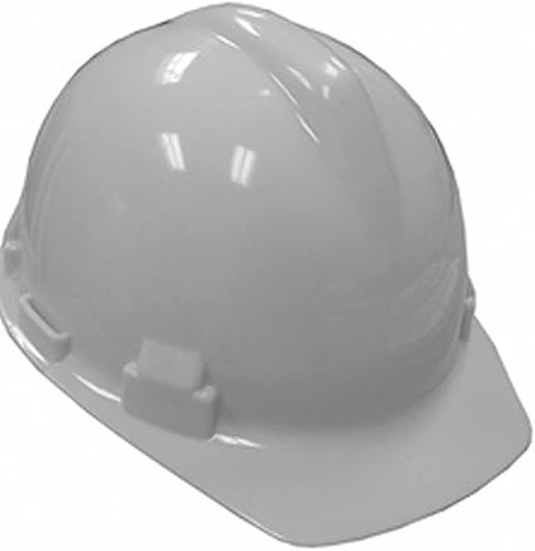 JONES STEPHENS H40004 Safety Hat 4-Point Ratchet Suspension White ANSI Z89.1