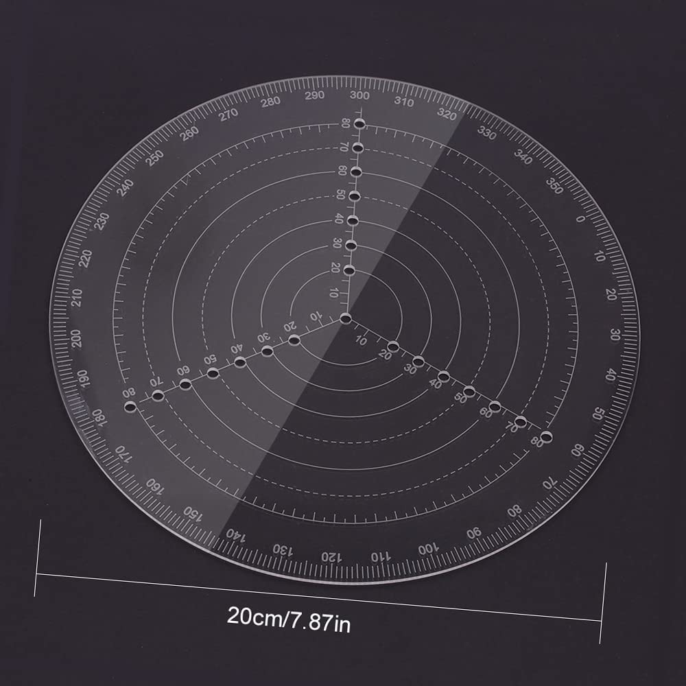 VISLONE Round Center Finder Compass Clear Acrylic Lathe Centering Tool...