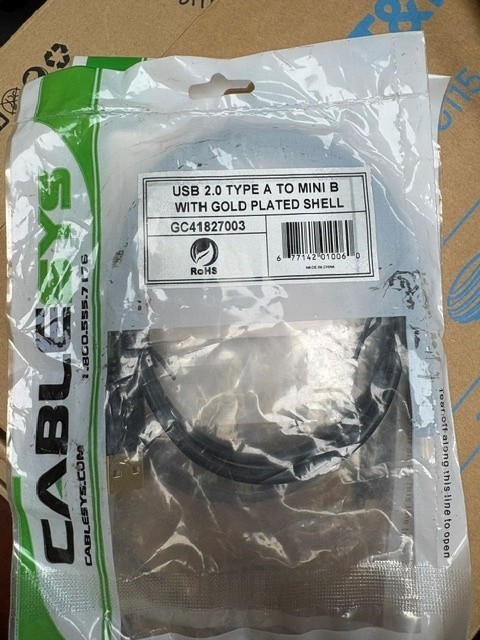 Black 3FT 2.0 USB Cable Type A TO MINI B