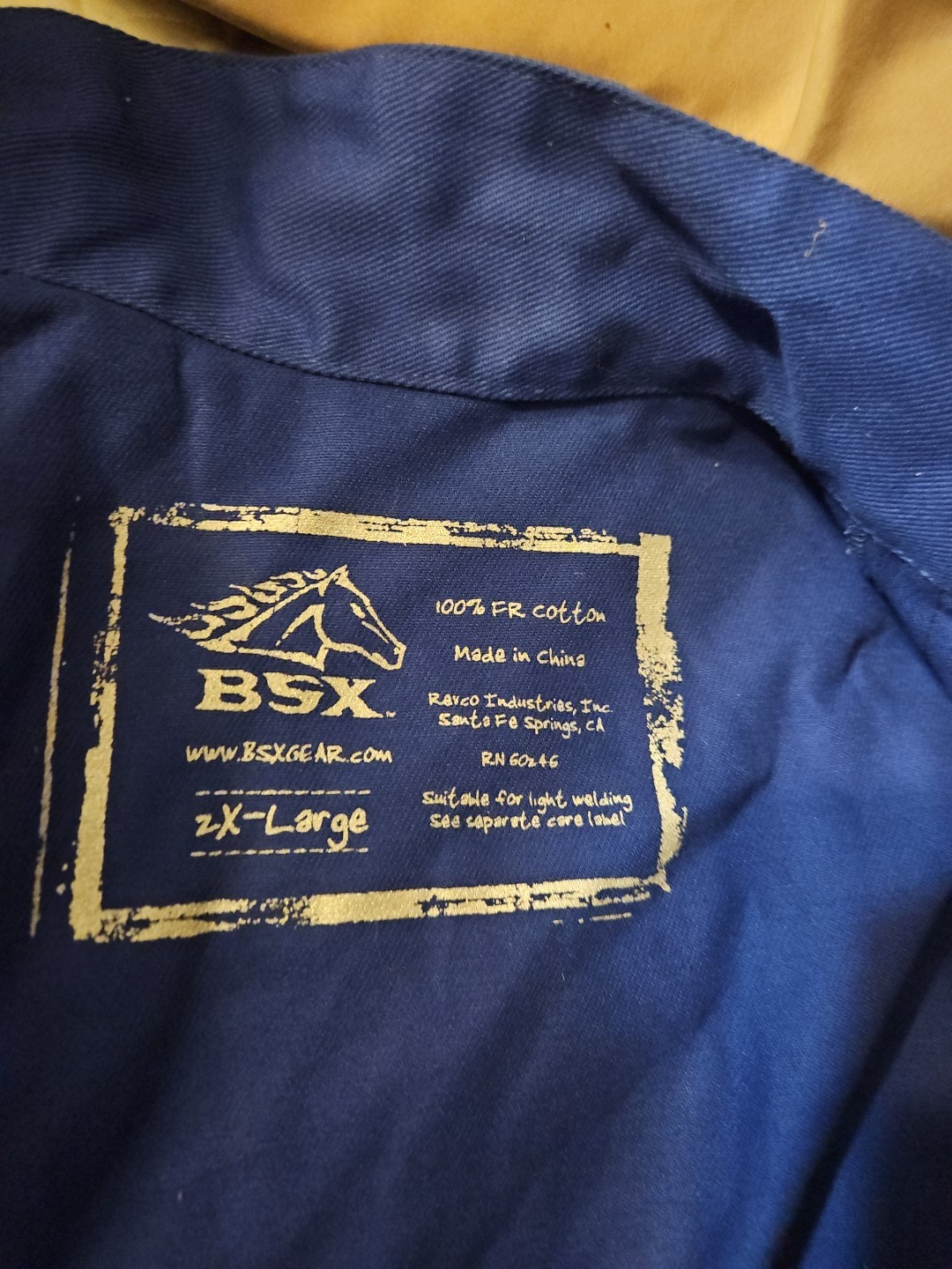 BSX Fire Rated 2xlg Snap Jacket 2 Xlg With Flames P7