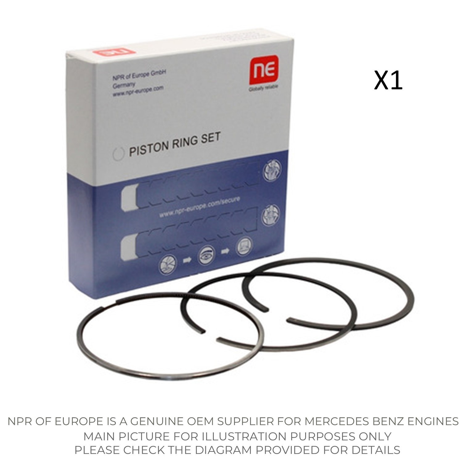 PISTON RING SET DEUTZ F1L 511 F2L 511 F3L 912 F4L 912 F5L 912 100.00 (US STOCK)