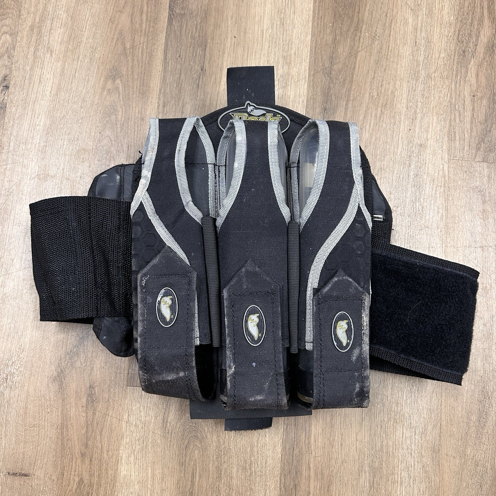 Redz Paintball 3 Harness Pod Pack Attachment Black With Belt