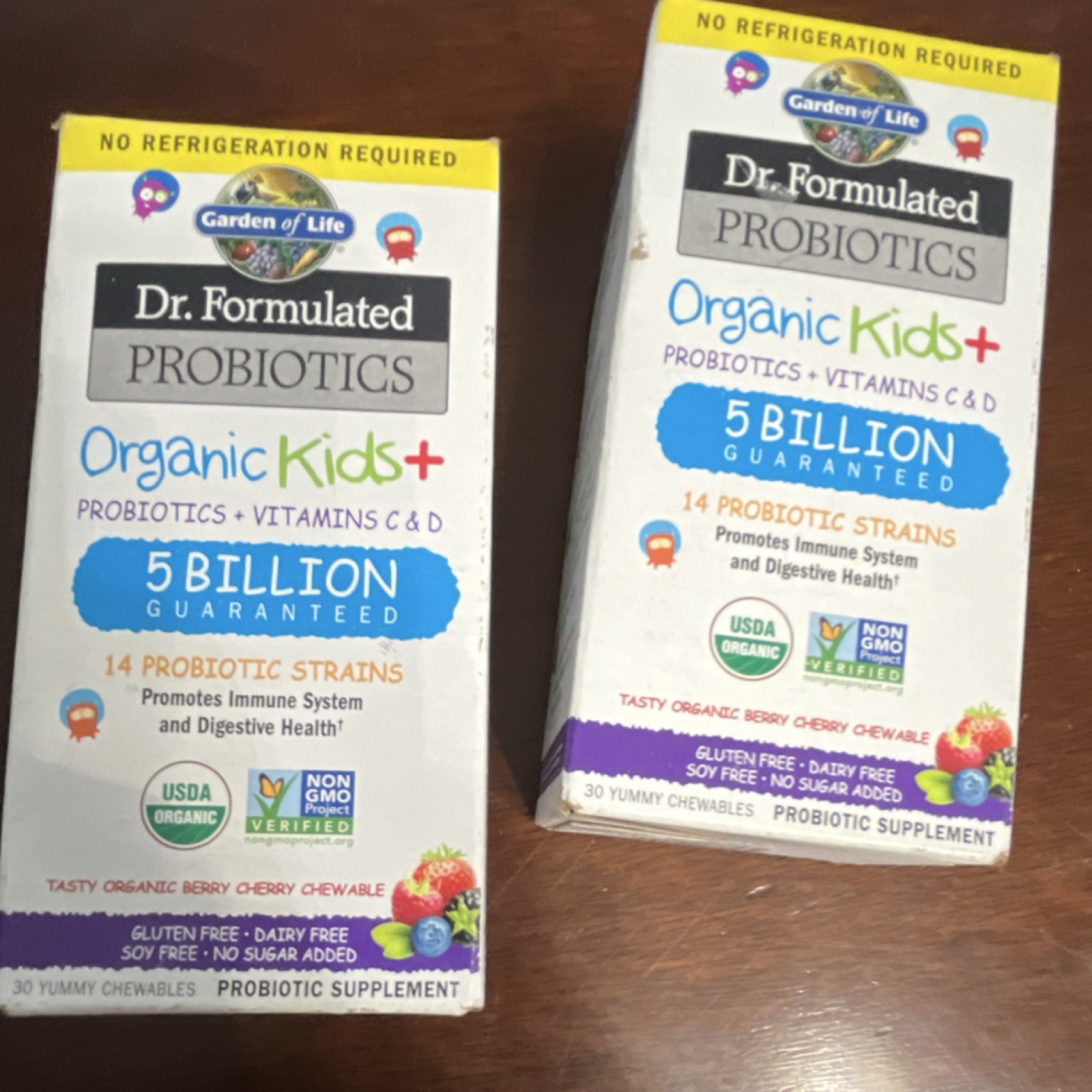 Garden of Life Dr Formulated Probiotics Organic Kids+ 30 Chewables 2 pack 5 bill