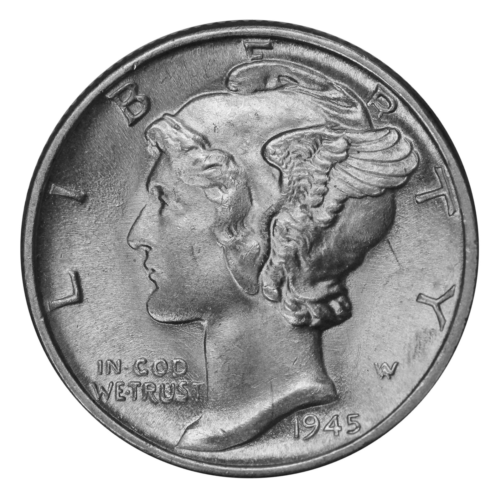 1945 -S Mecury Dime 10c 90% Silver US Coin *** Choice AU  (SP)