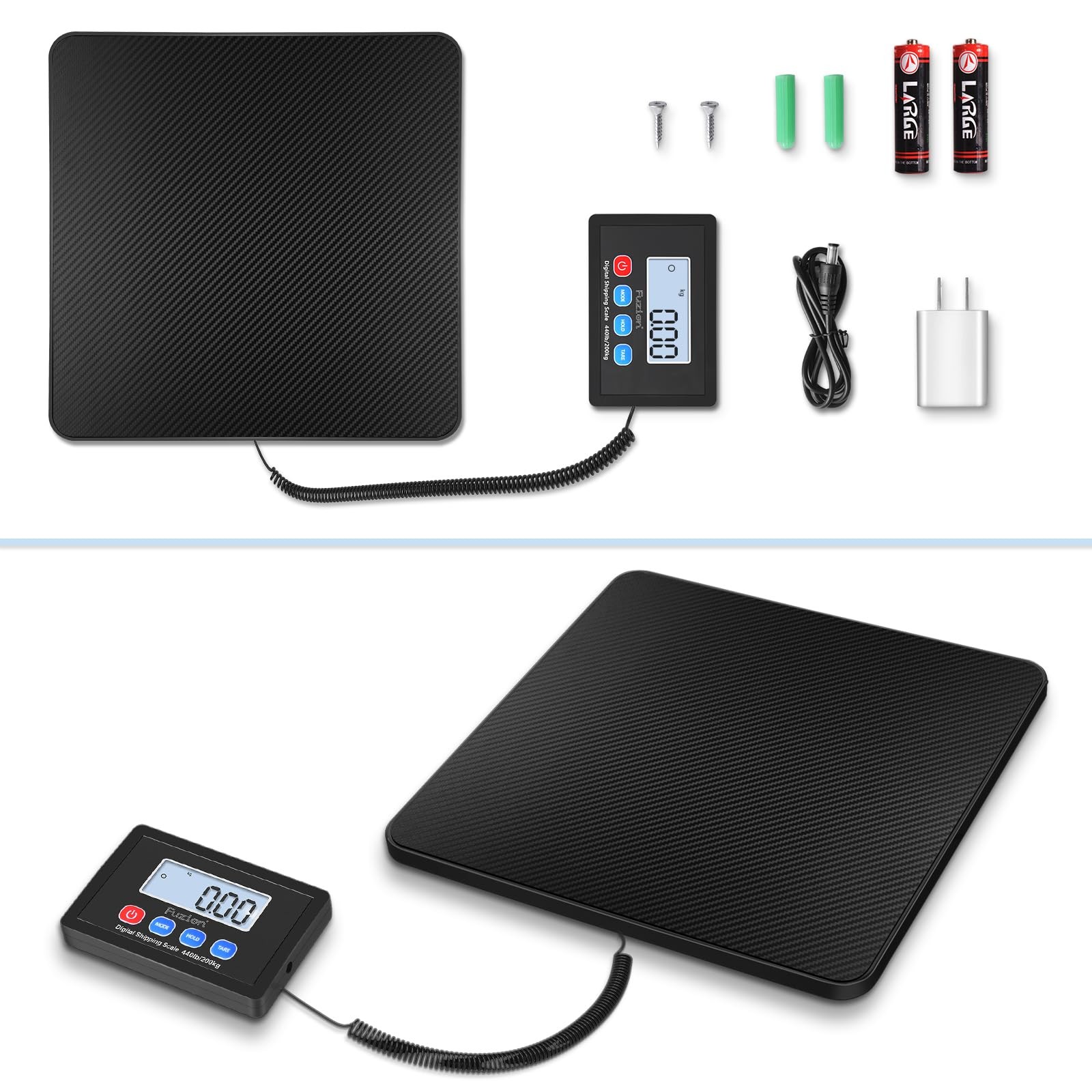 Shipping Scale, 440LB x 10g High Accuracy Postal Scale, Hold/Tare Function, D...