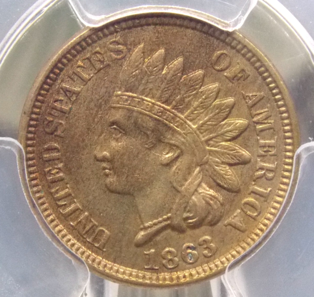 1863 Indian Head Cent Penny 1c PCGS MS62 #497 Unc Uncirculated ECC&C, Inc.