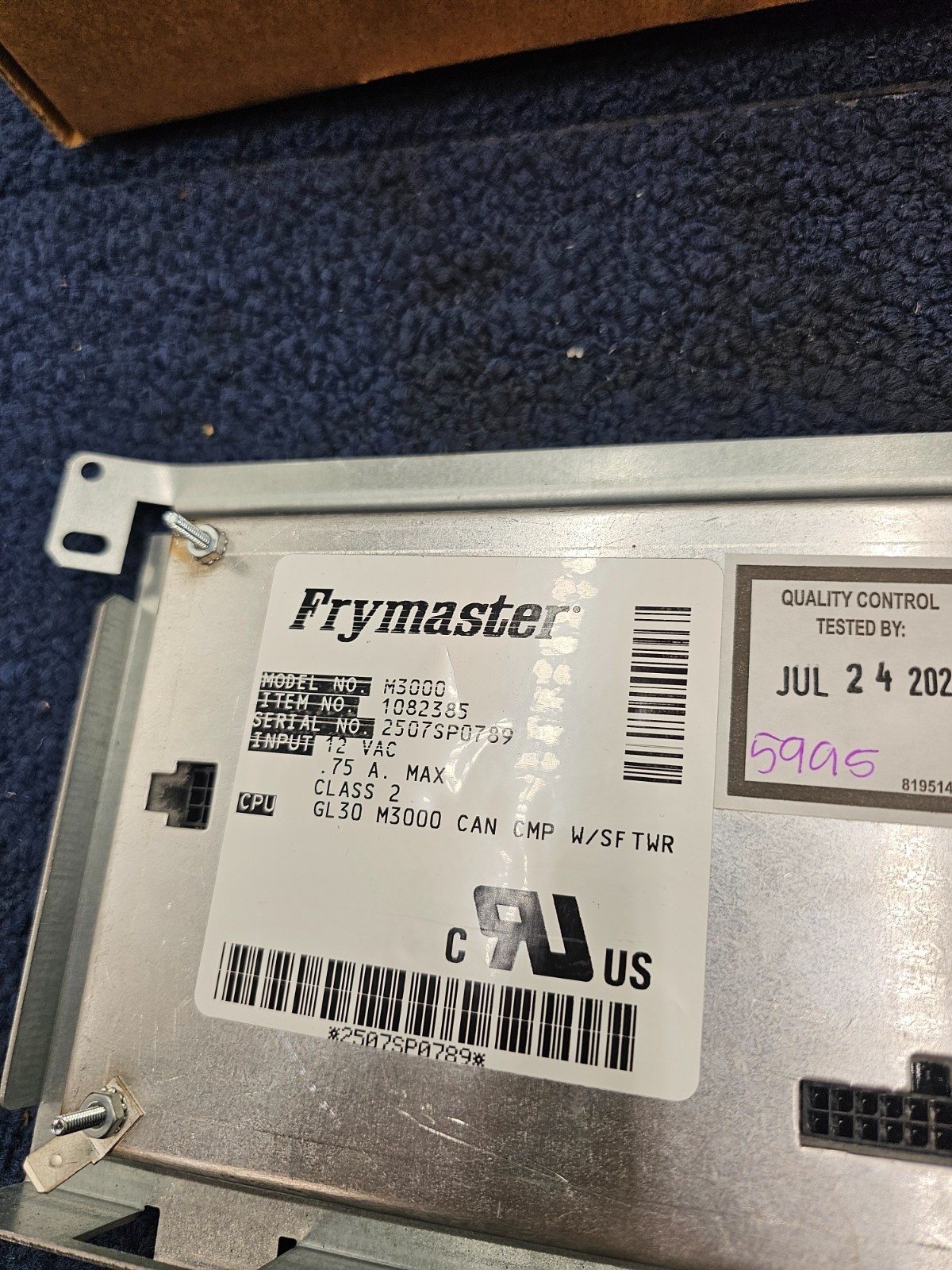 Frymaster 1081284SP M3000 Computer Control Assembly Fits BIELA14 Fryer