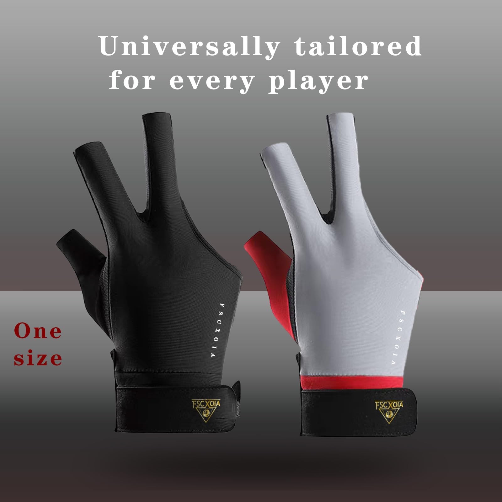 FSCXOIA Billiard Glove for Left Hand - Durable, Comfortable, Adjustable Fit, ...