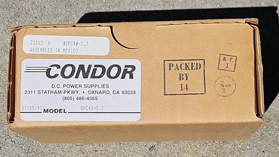 Condor GPC40-3.3 Compact Open-frame AC/DC Power Supply 3.3V Output At Up To 8A