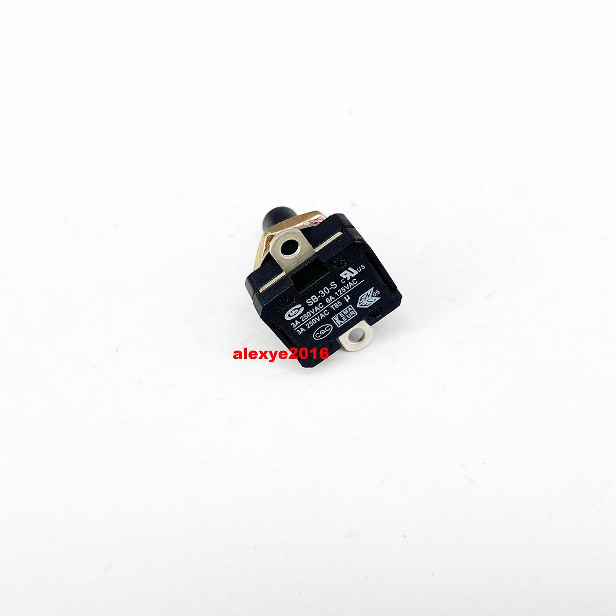 CMm SB-30-S Pushbutton Switch 2 Pins ON-OFF 2 Positions Maintained
