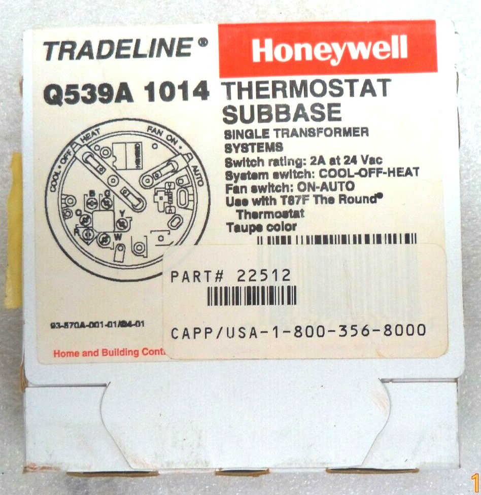 (Lot of 3) Honeywell Q539A-1014 Taupe Thermostat Subbases, p/n Q539A1014
