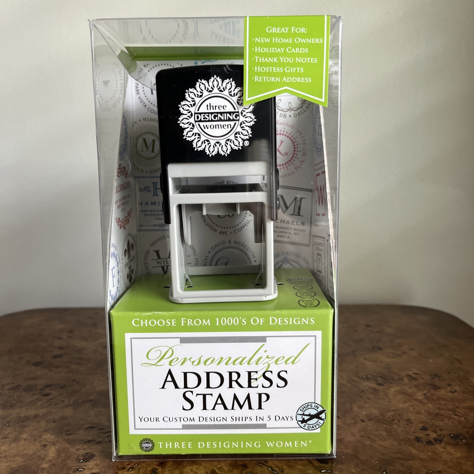 Three Designing Women Personalized Address Stamp (New, Sealed, PLEASE READ)
