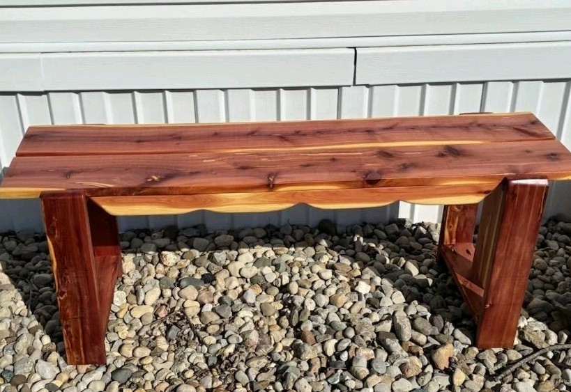Handmade Reclaimed Eastern Red Cedar Bench