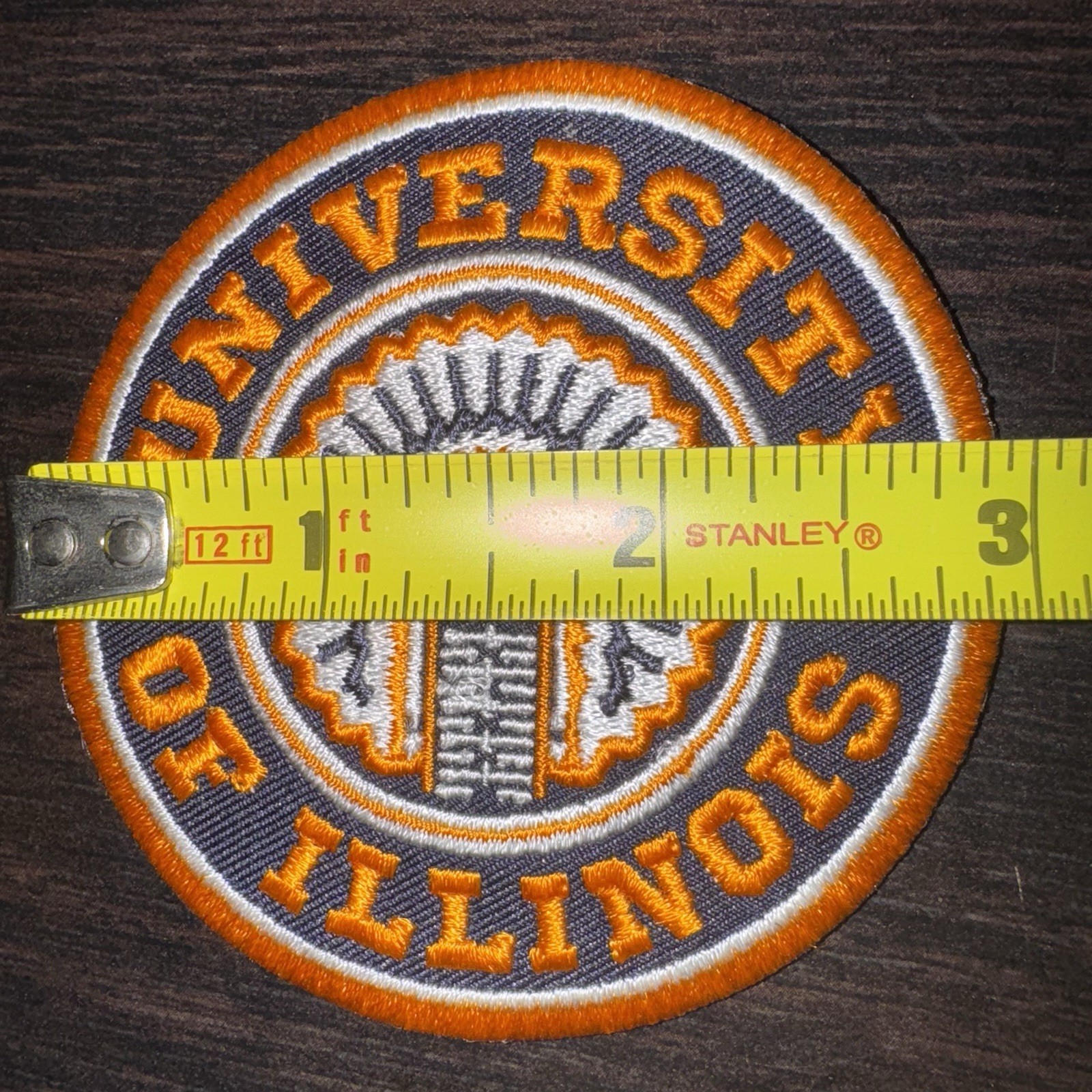 Fighting Illini Chief Illiniwek Uni. of Illinois Embroidered Patch 3” x 3” +/-