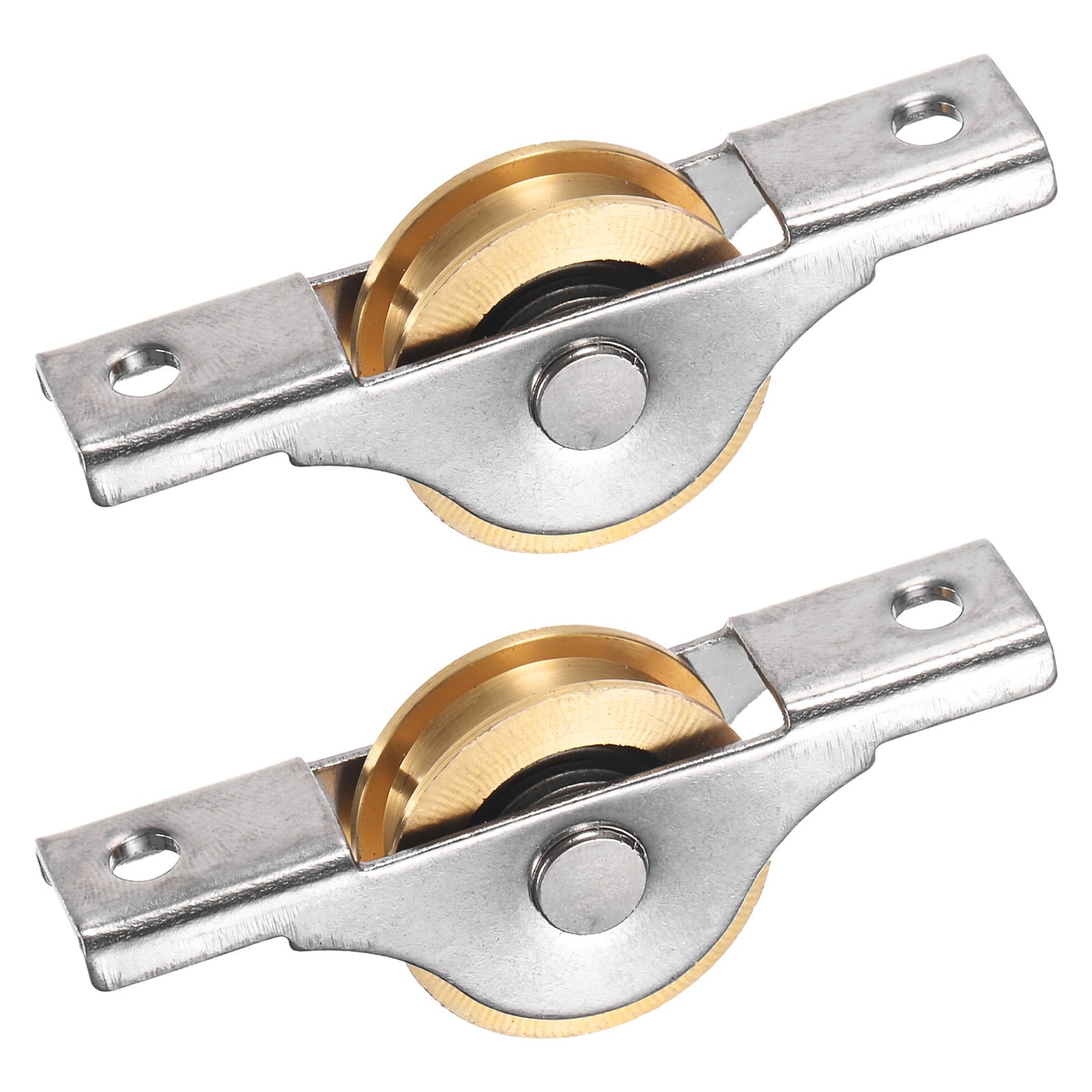 2-Pack Screen Door Rollers, 26mm/1.02" Dia Nylon Single Wheel [Gold]