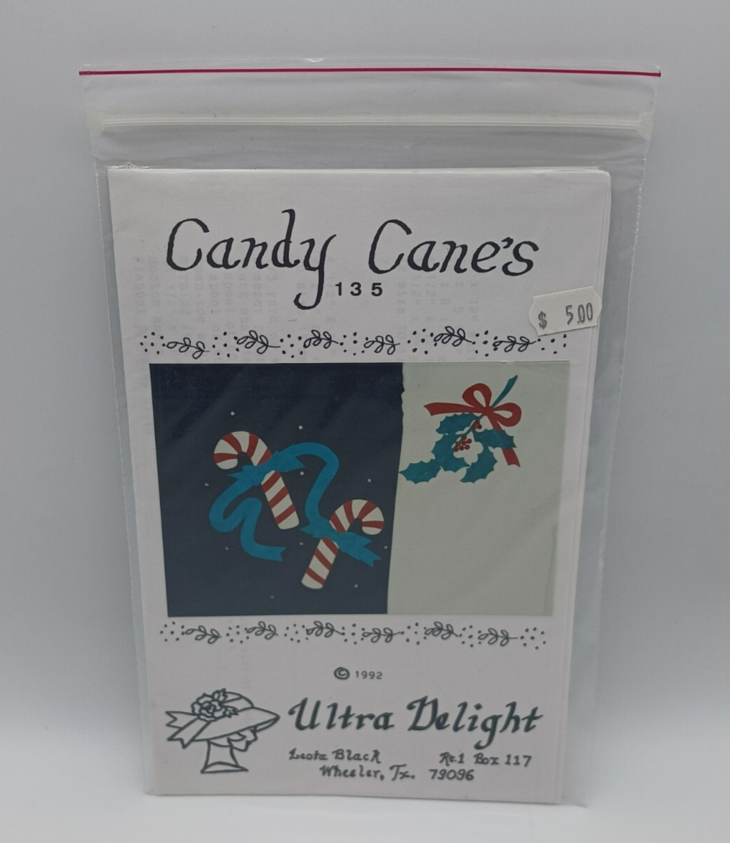 1992 Candy Canes 135 Ultra Delight Leota Black Applique Pattern