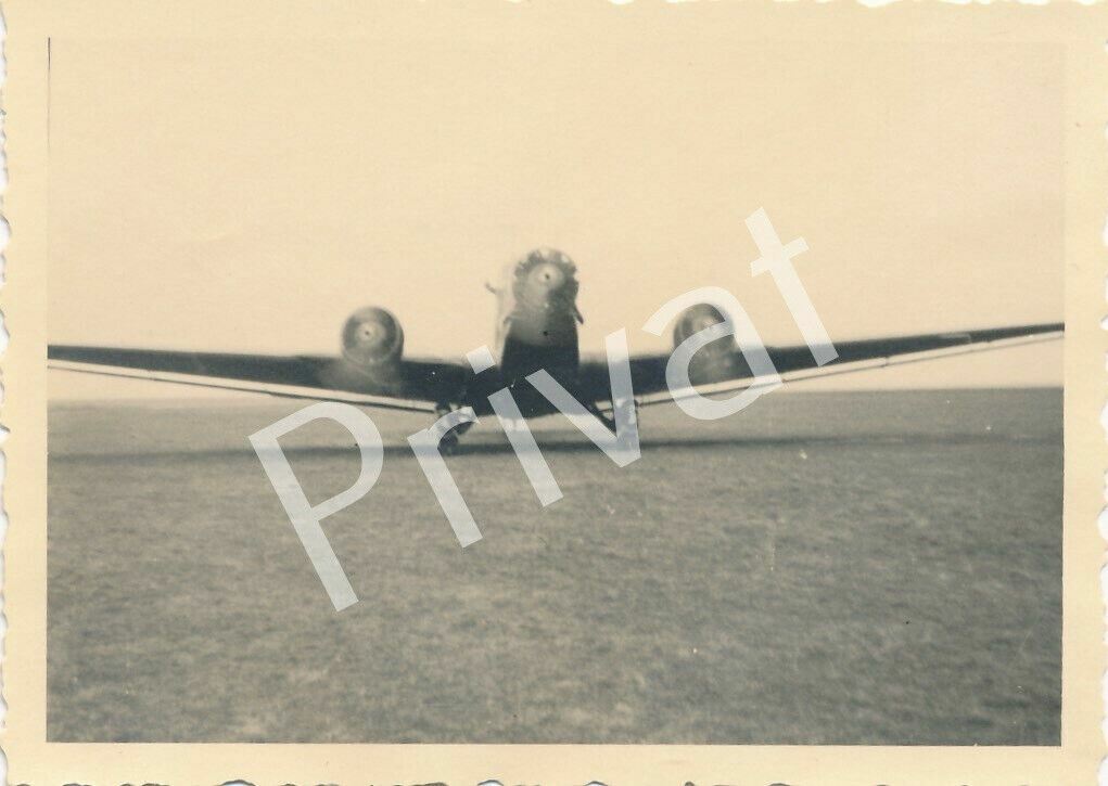Photo WW II Wehrmacht Luftwaffe Field Airfield Junkers JU 52 F1.66