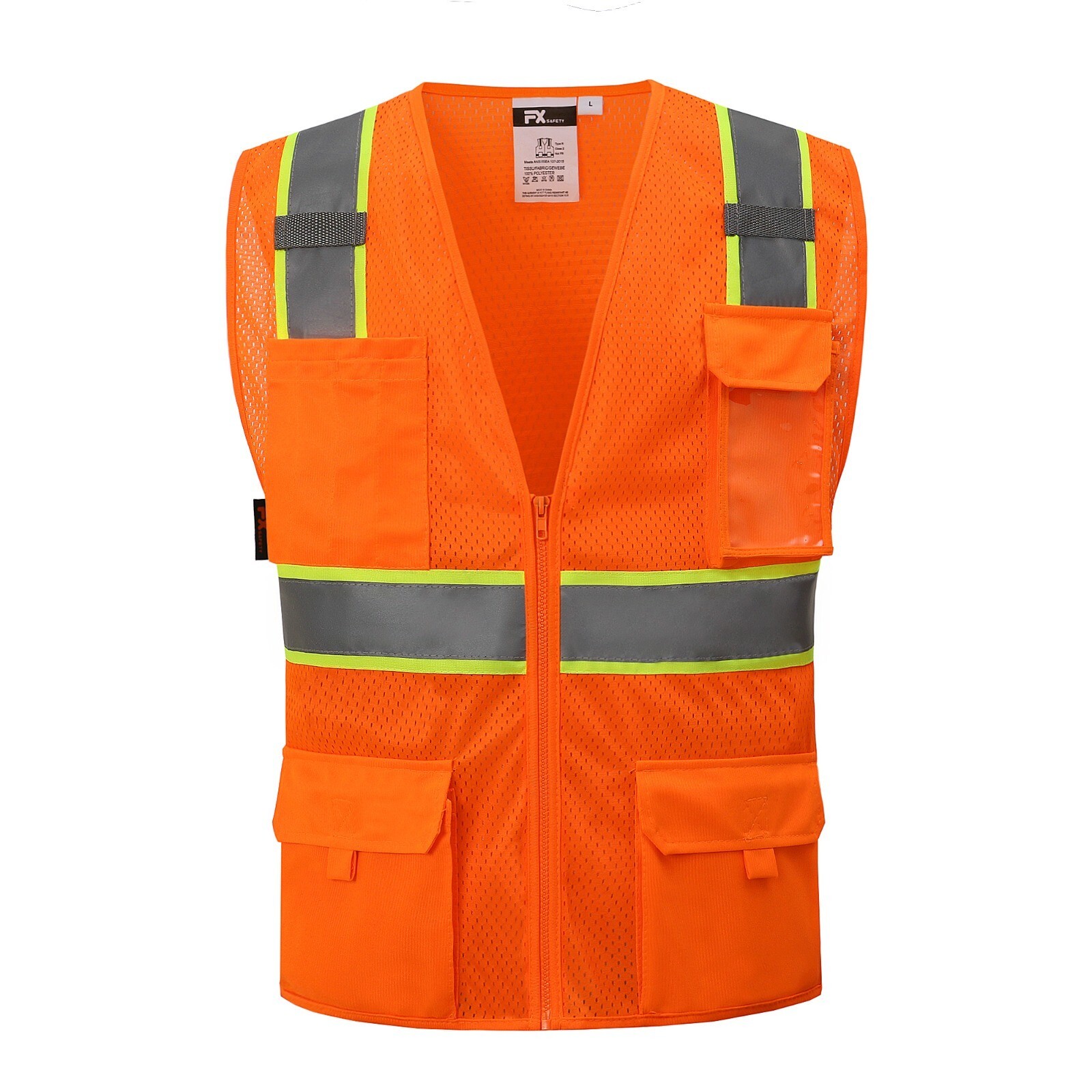 FX HIGH VISIBILITY Surveyor Two Tone Safety Vest  Mesh front & Mesh back