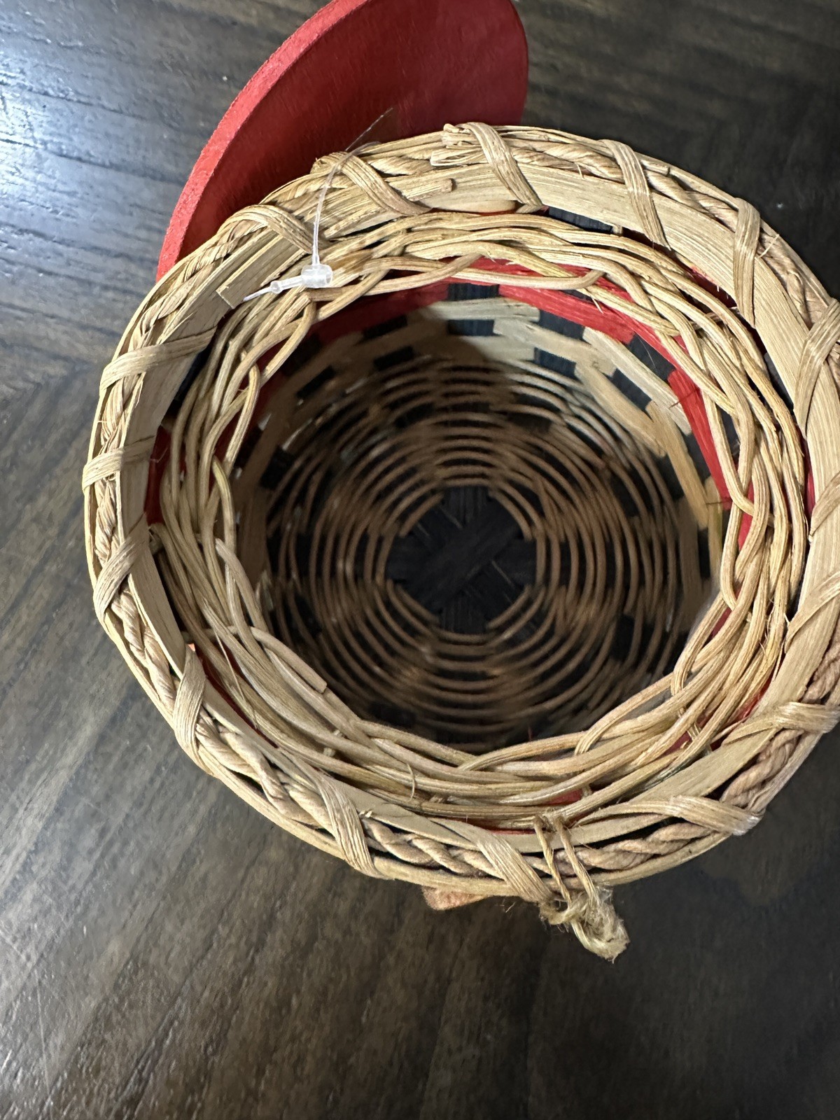 Wicker Basket w/ Handle Decor 4” x 4 1/2"