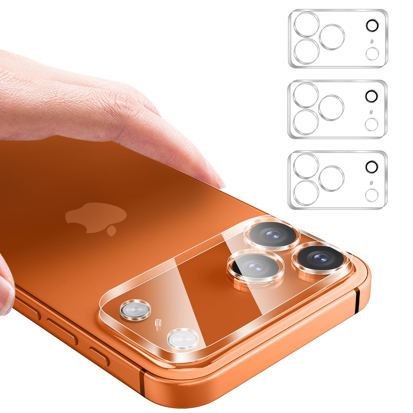 Hlija 3PCS Rear Back Camera Lens Protector Tempered for iPhone 17 Pro Max