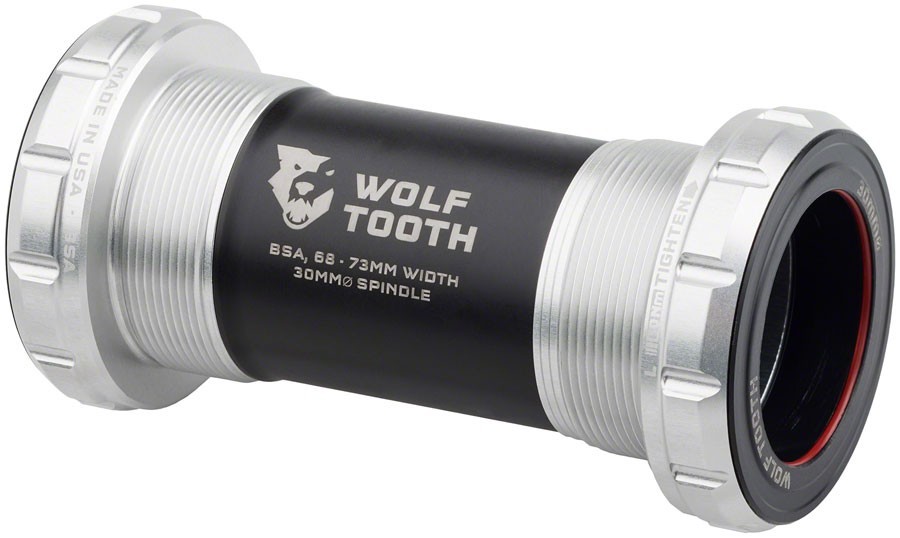 Wolf Tooth BSA Bottom Bracket - 30mm Spindle Raw Silver Heavy-Duty Weather
